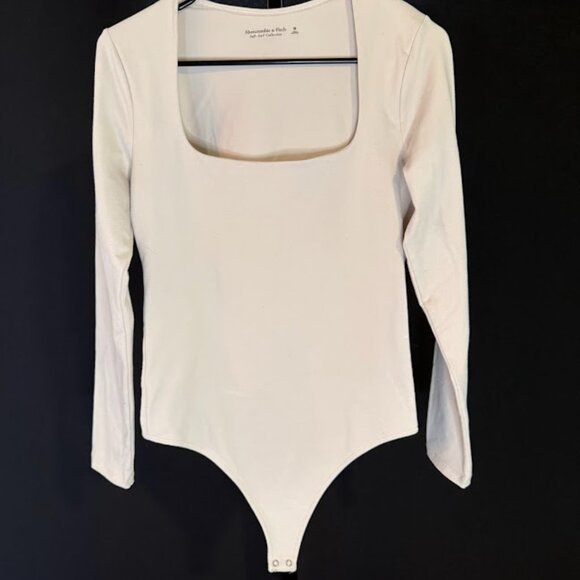 Abercrombie & Fitch Soft A&F Collection Beige Long Sleeve Bodysuit - Picture 1 of 4